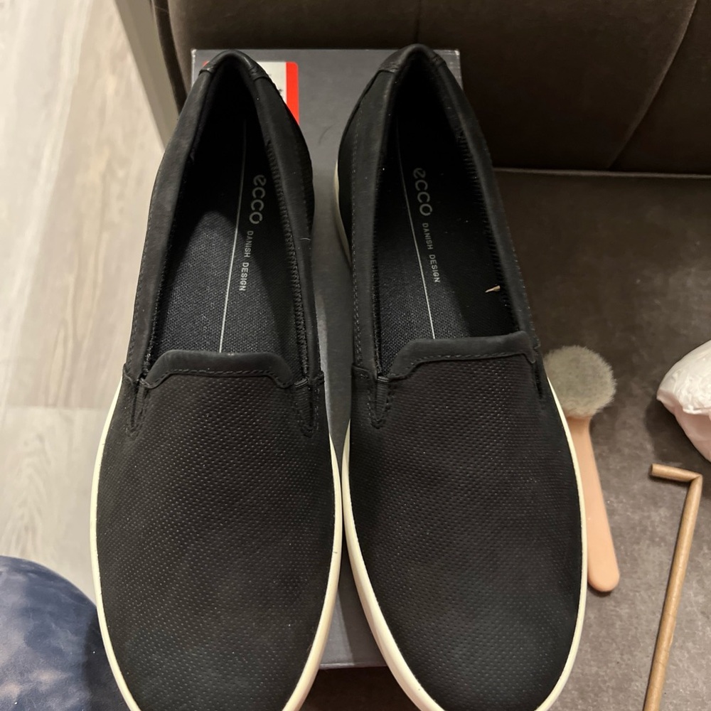 ECCO womens Black Slip-On Shoes